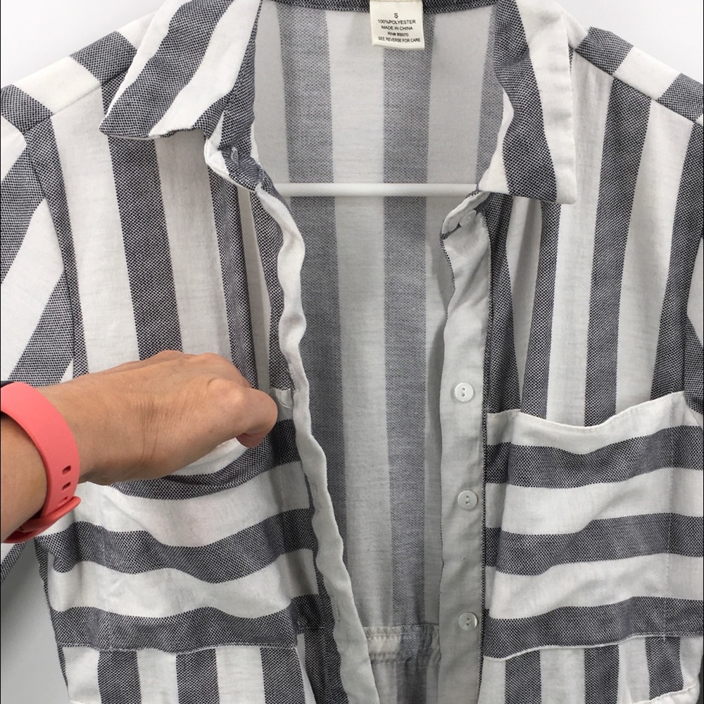 Passport Stripe Button Tie Casu Soft Tunic - image 2